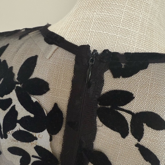 Altar'd State Black Velvet Floral & Lace Midi Dress - Picture 8 of 14